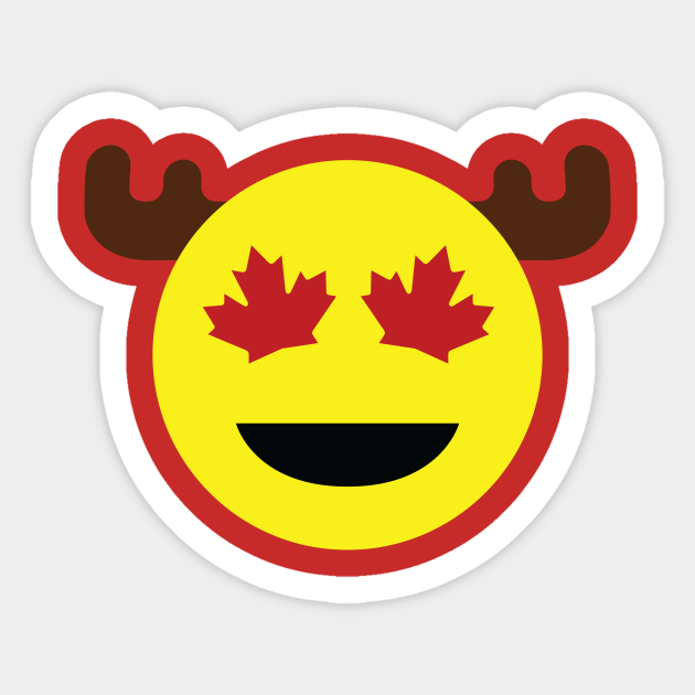 Canada Emoji Yellow Canada 150 Sticker TeePublic